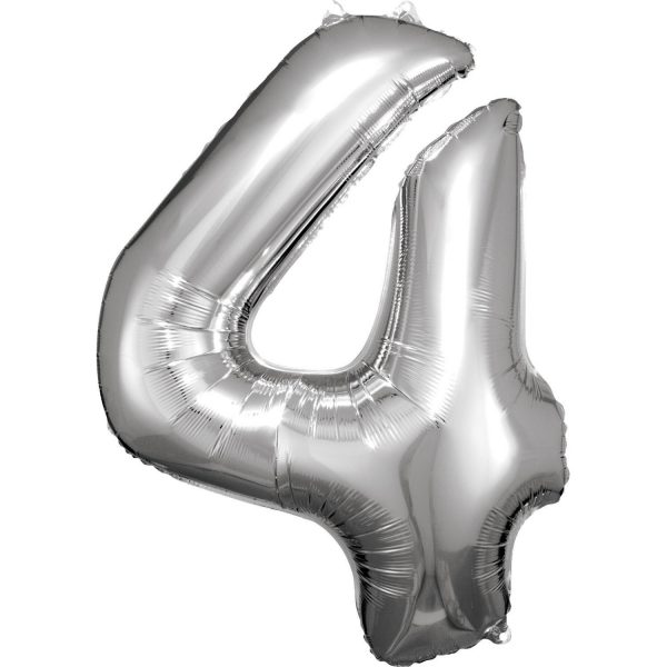 Folie ballon 4 zilver
