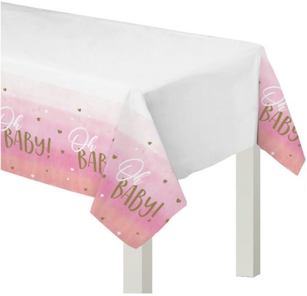 Tafelkleed oh baby roze