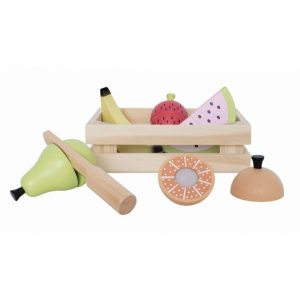 Houten snijfruit in kist speelset